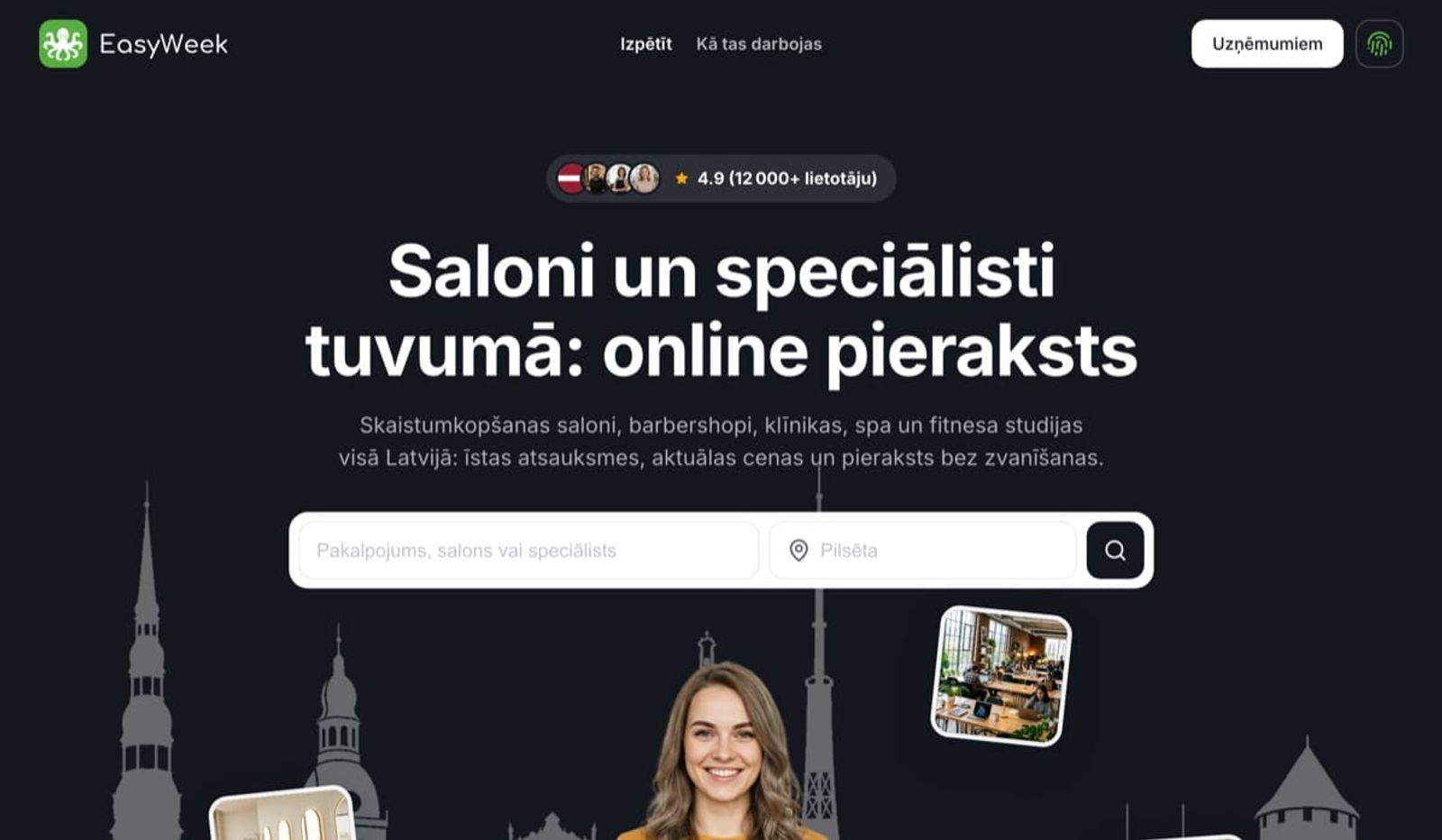 EasyWeek kataloga sākumlapa Latvijā